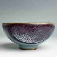 宋钧瓷红斑斗笠盏　陶芸　骨董品　古美術品　　鈞窯 窯変紫斑釉茶碗 宋钧瓷红斑斗笠盏 陶芸 骨董品 古美術品 鈞窯 窯変紫斑釉茶碗